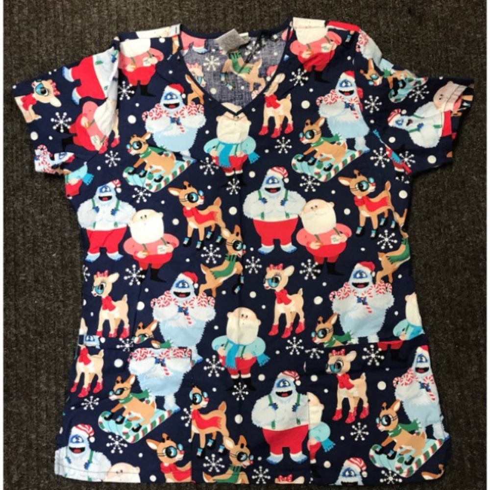 Rudolph Scrub Top